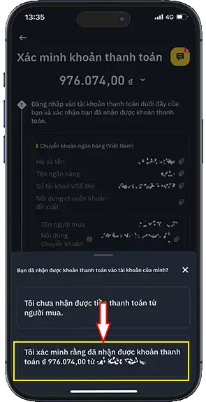 Bước 14: Tiếp tục ấn vào mục xác minh